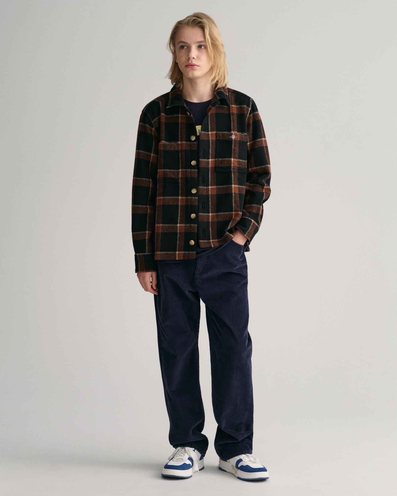 Tenåringsgutter Loose Fit Corduroy-bukser 