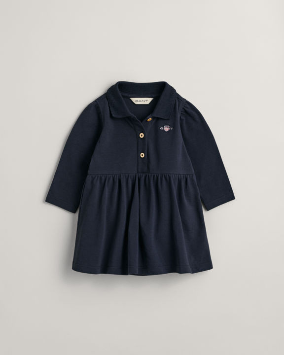 Baby Girl Shield Piqué Rugger Dress 