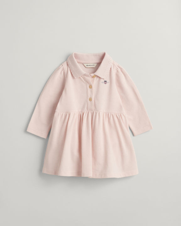 Baby Girl Shield Piqué Rugger Dress 