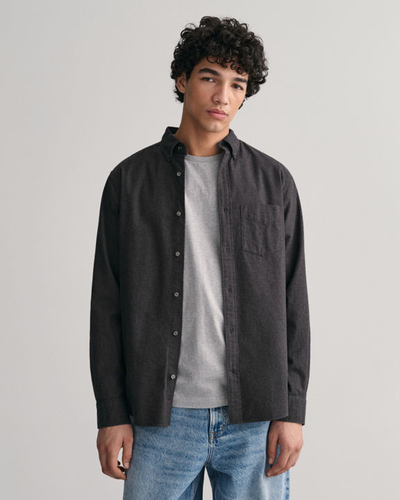 Regular Fit Flanell Melange Shirt 