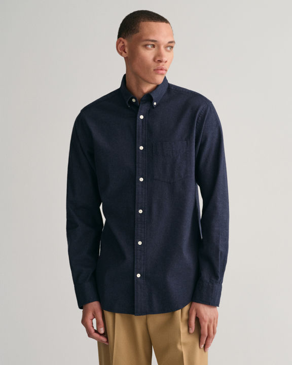 Regular Fit Flanell Melange Shirt 