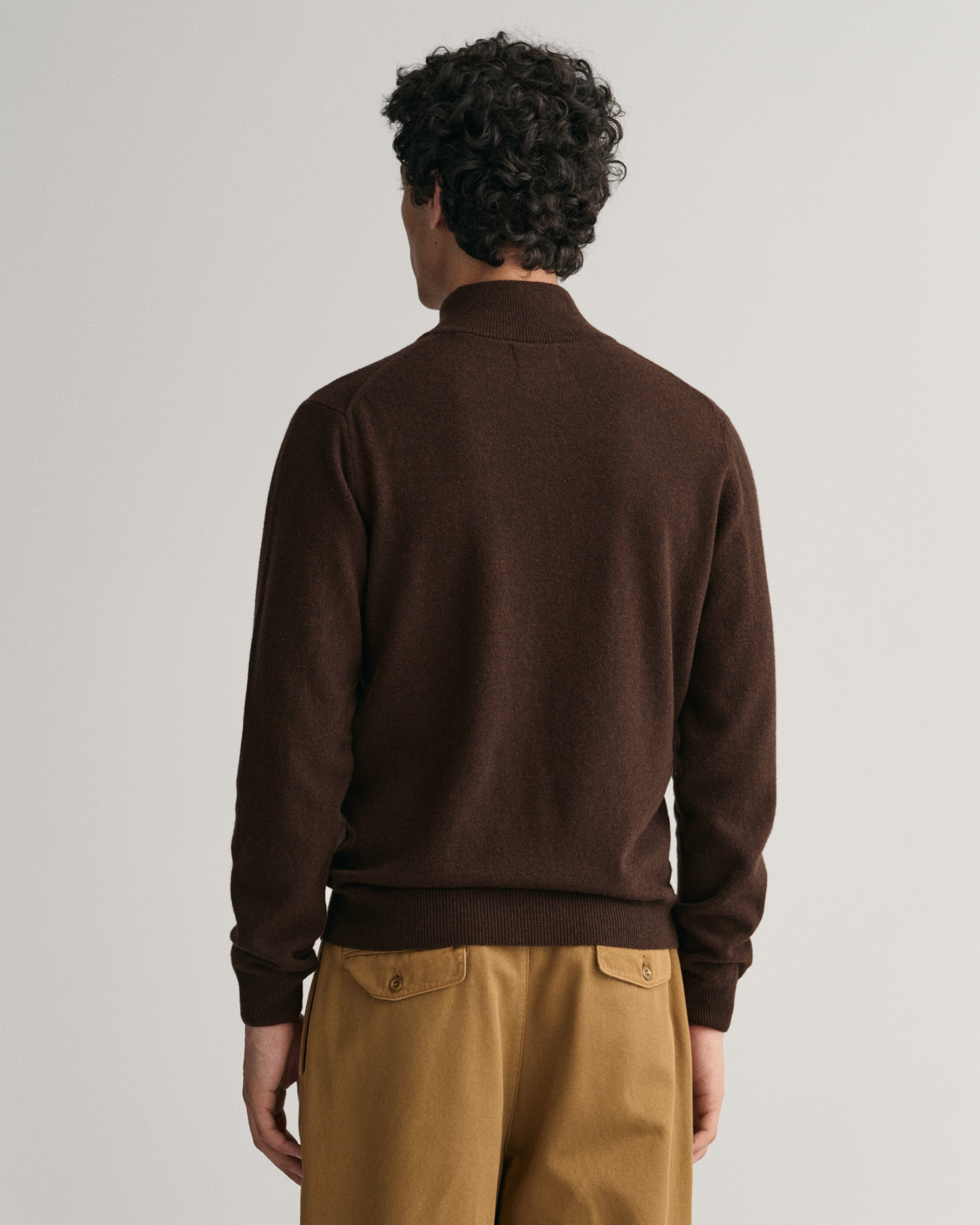 SUPERFINE LAMBSWOOL HALF ZIP