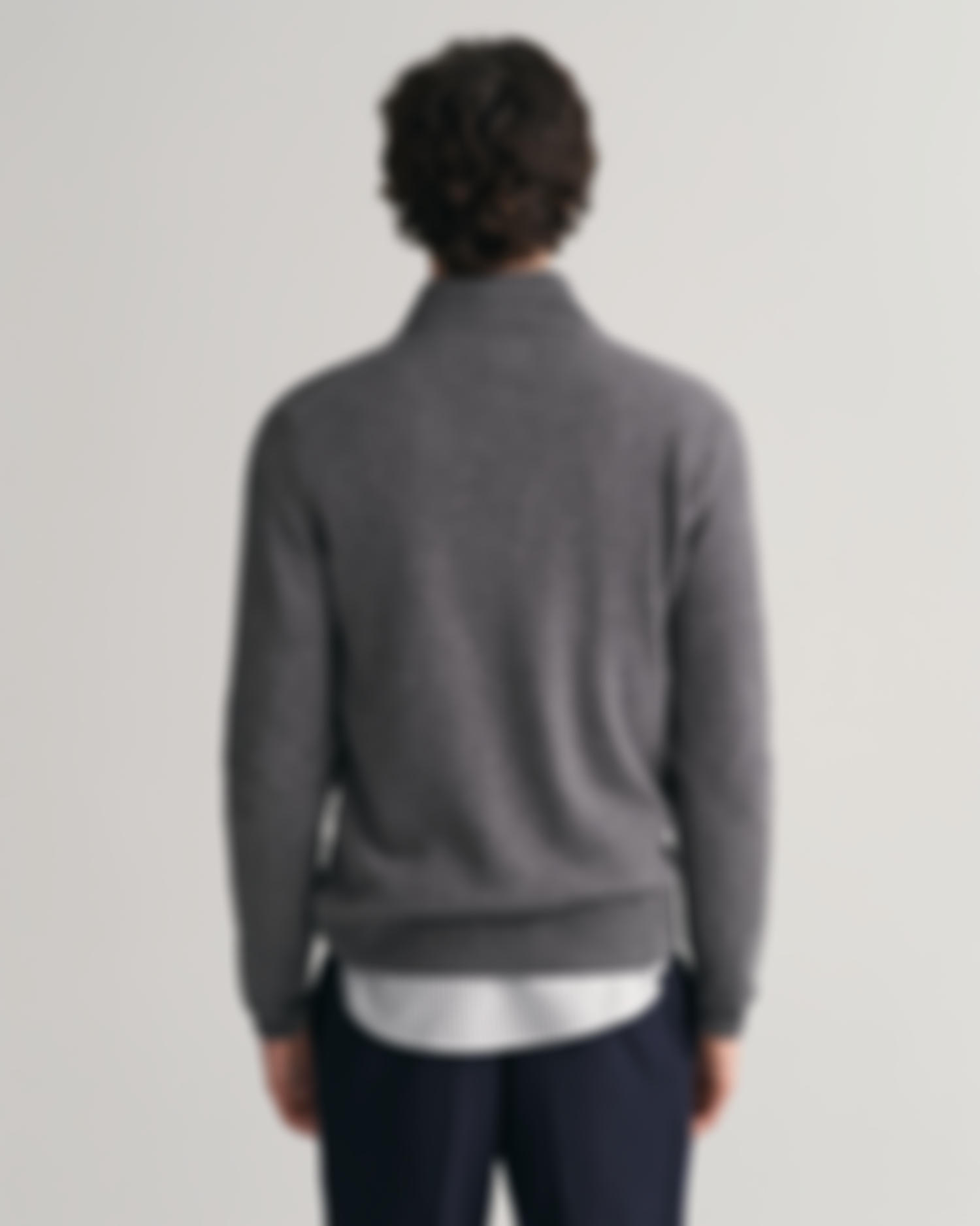 SUPERFINE LAMBSWOOL HALF ZIP