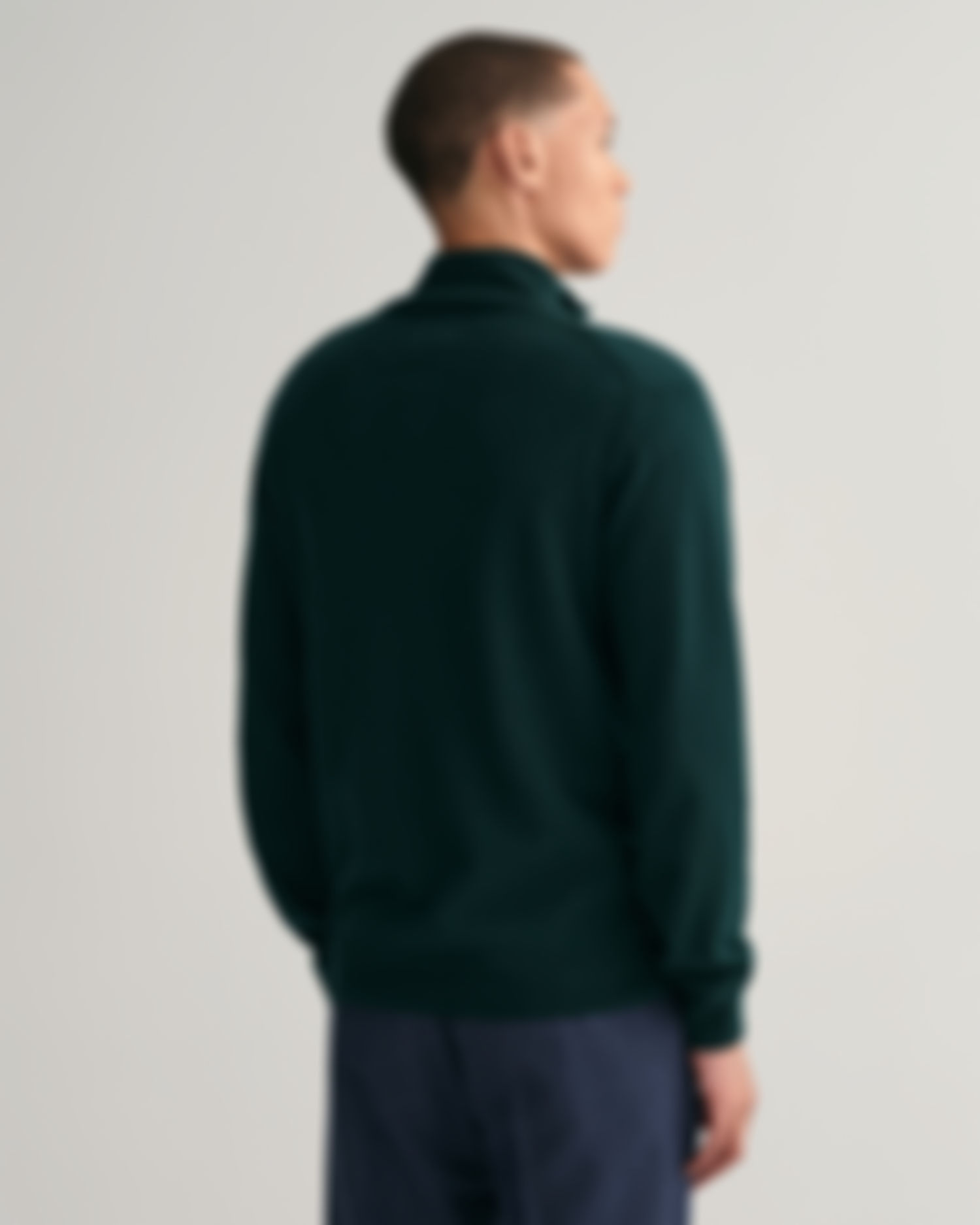 SUPERFINE LAMBSWOOL HALF ZIP