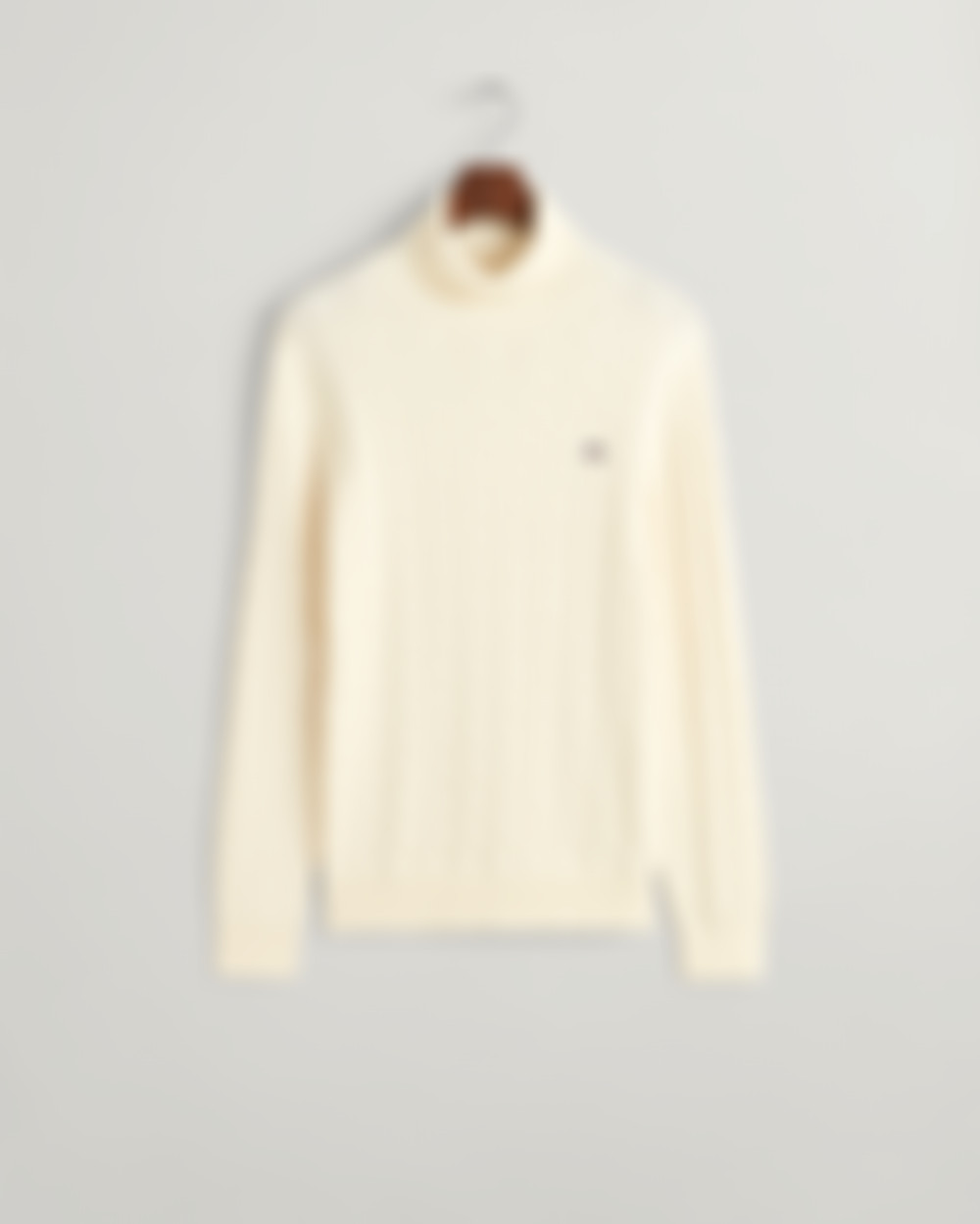 Cotton Cable Strikket Turtleneck-genser 