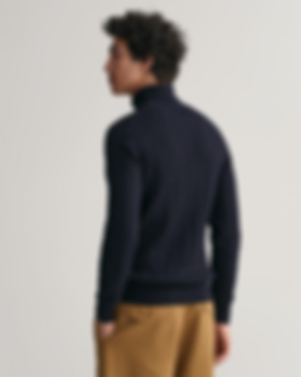 Cotton Cable Strikket Turtleneck-genser 