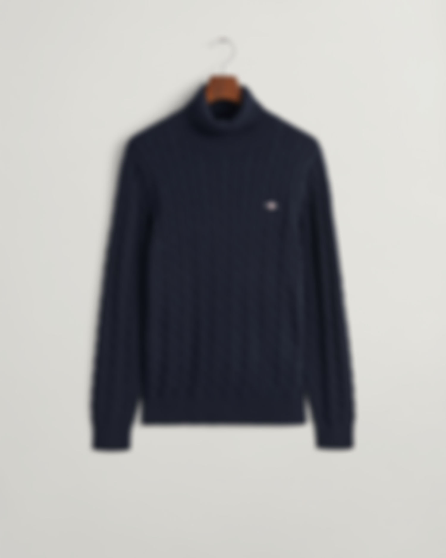 Cotton Cable Strikket Turtleneck-genser 