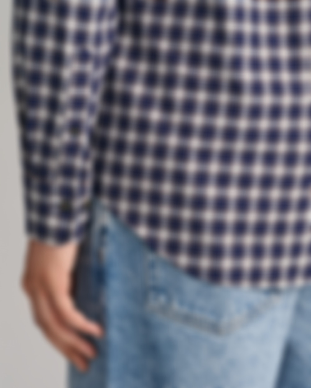 Regular Fit Micro Tartan Flanell Shirt 