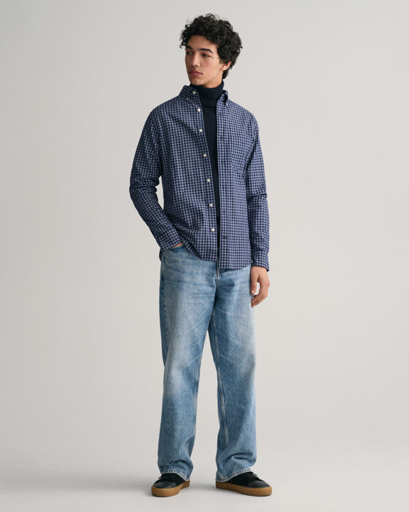 Regular Fit Jaspé Yarn Gingham Shirt 