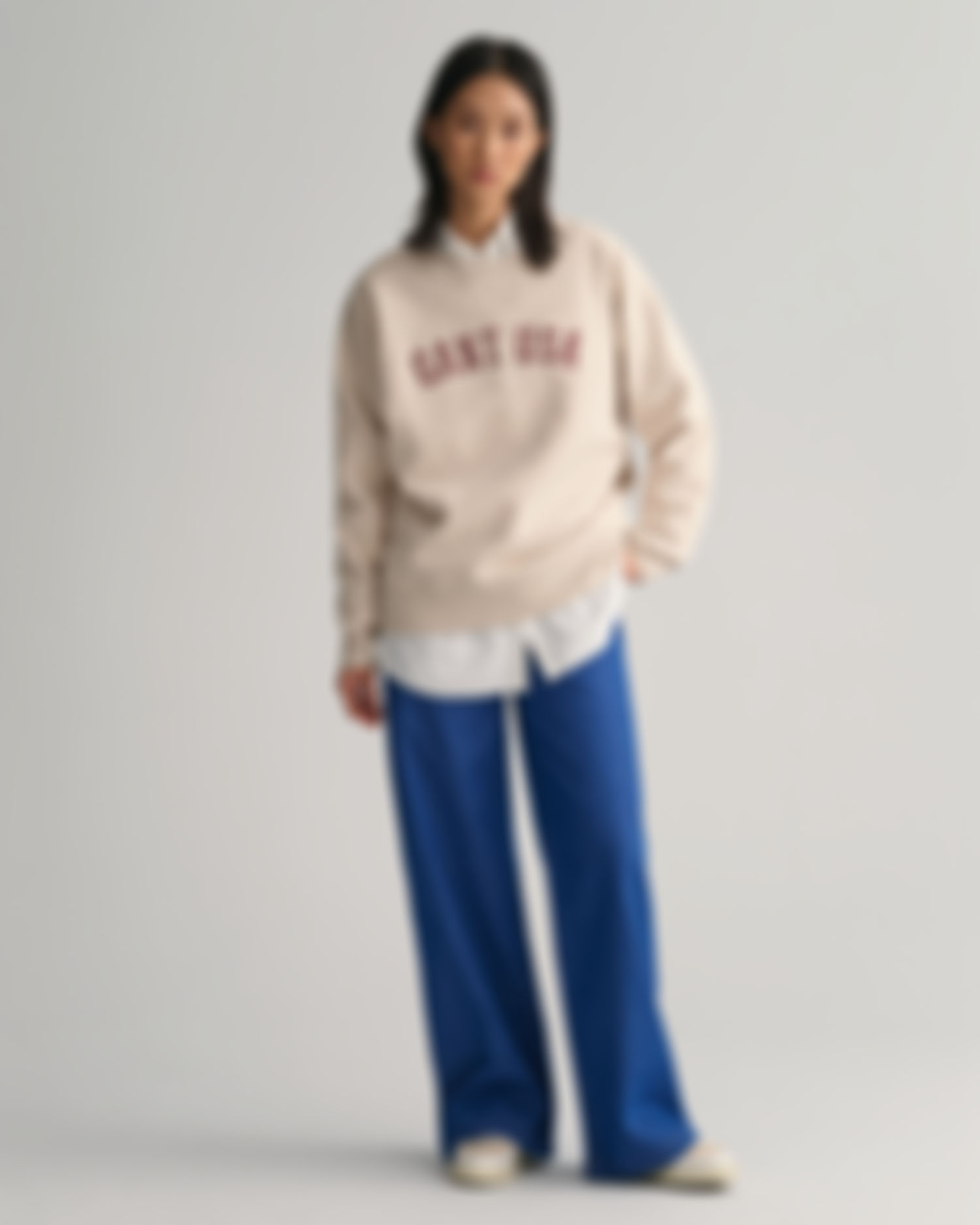 Oversized GANT USA Sweatshirt med rund hals 