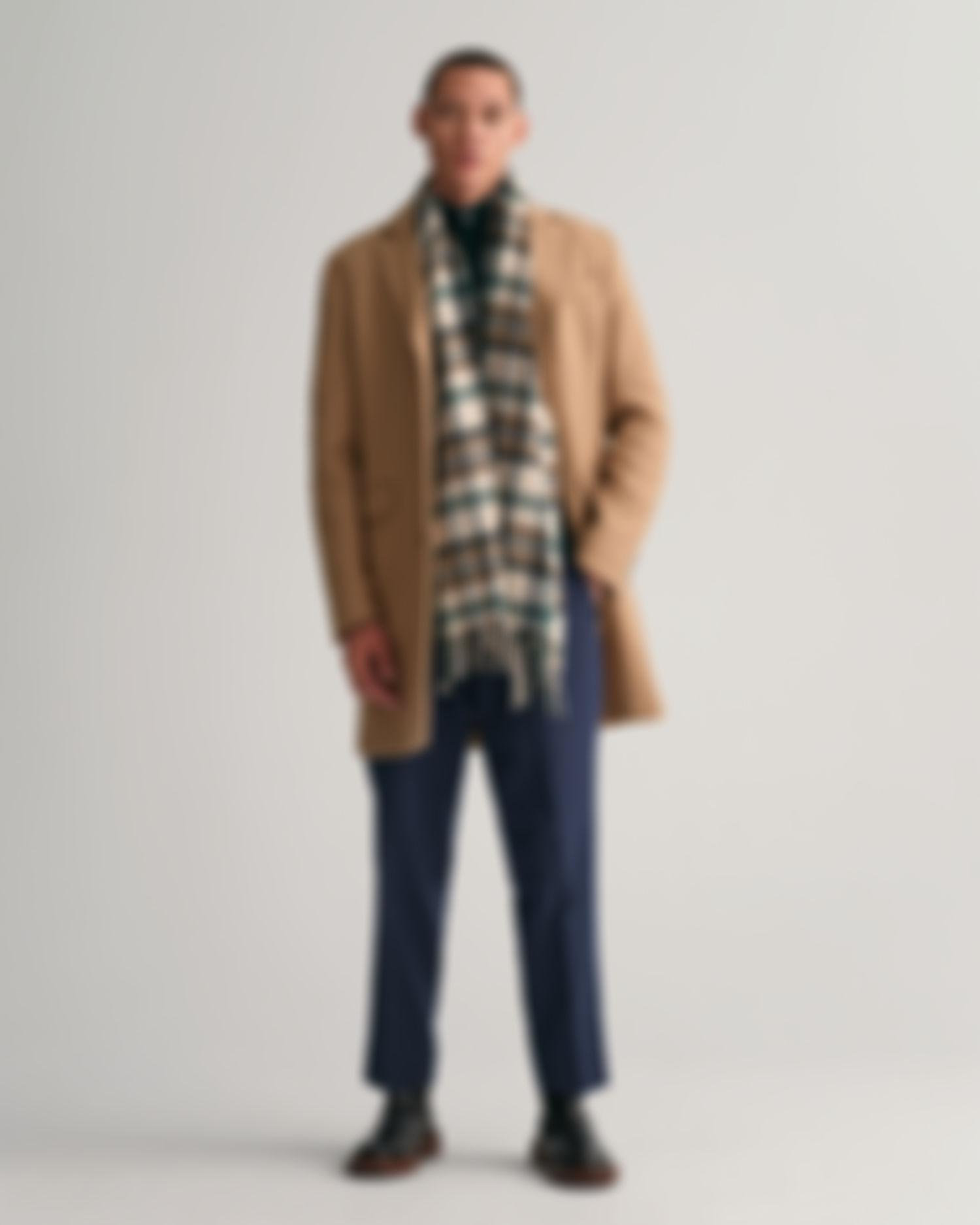 <p>Classic Tailored Fit Wool Topcoat </p>