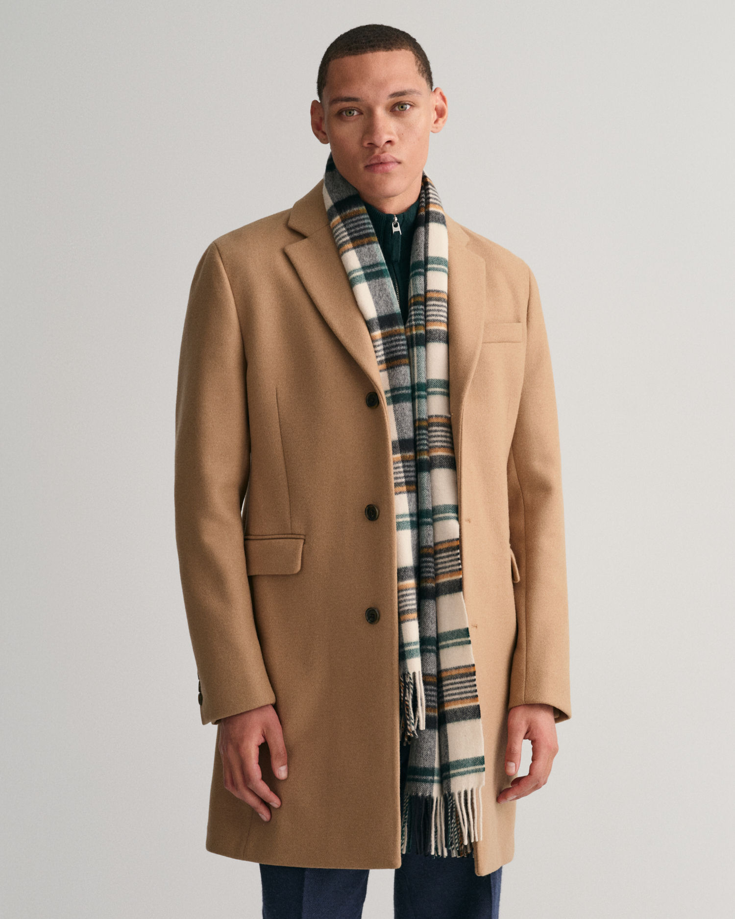 Classic Tailored Fit Wool Topcoat