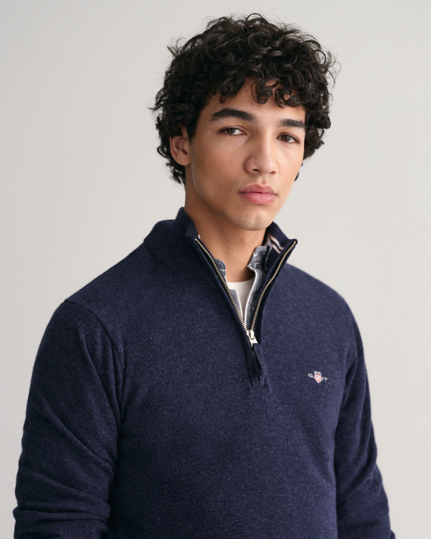 Superfine Lambswool Half-Zip Sweater