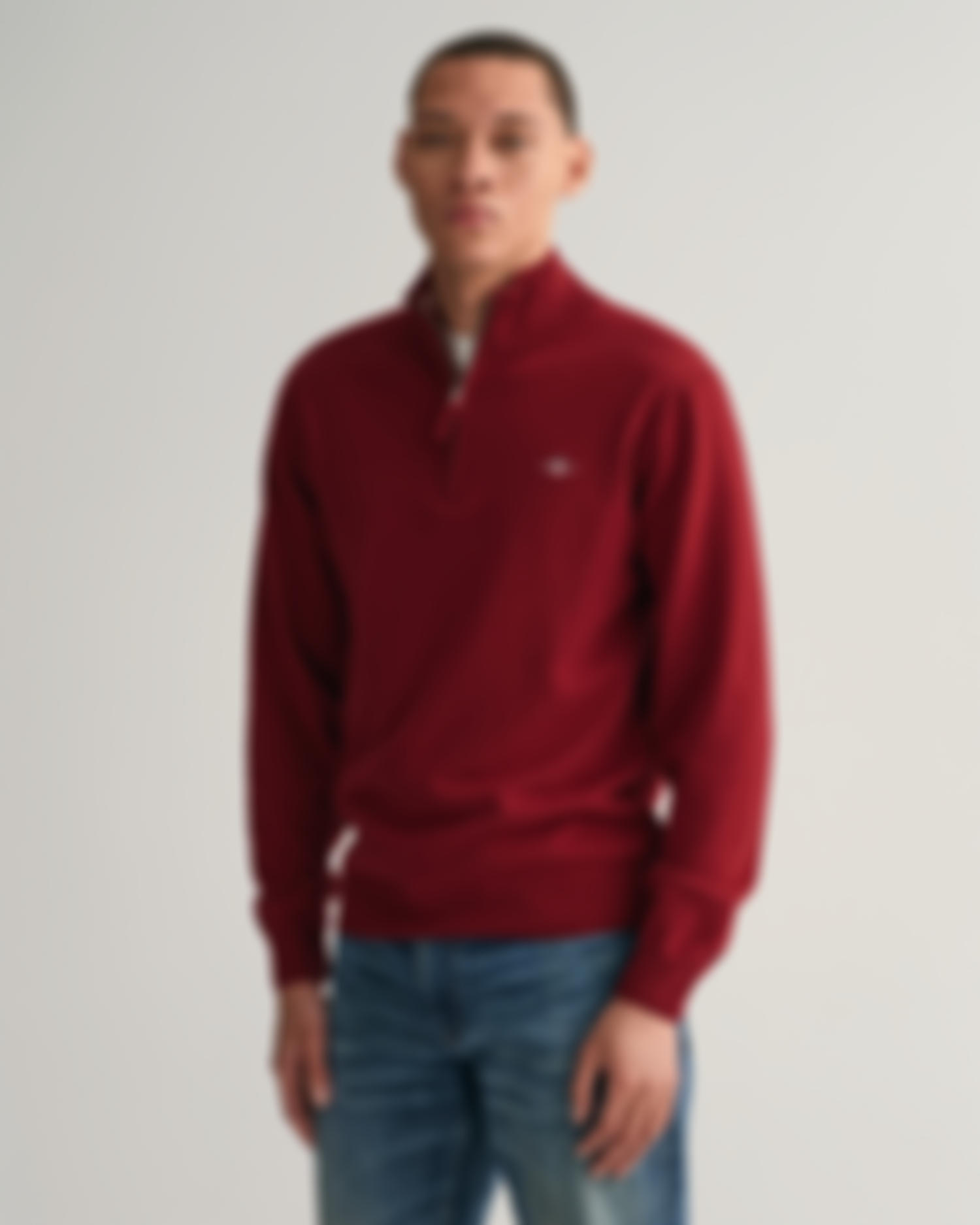 Superfine Lambswool Half-Zip Sweater