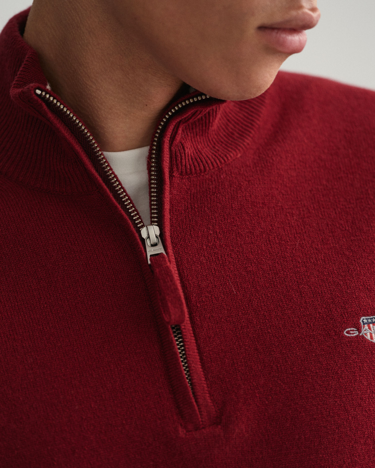 Superfine Lambswool Half-Zip Sweater