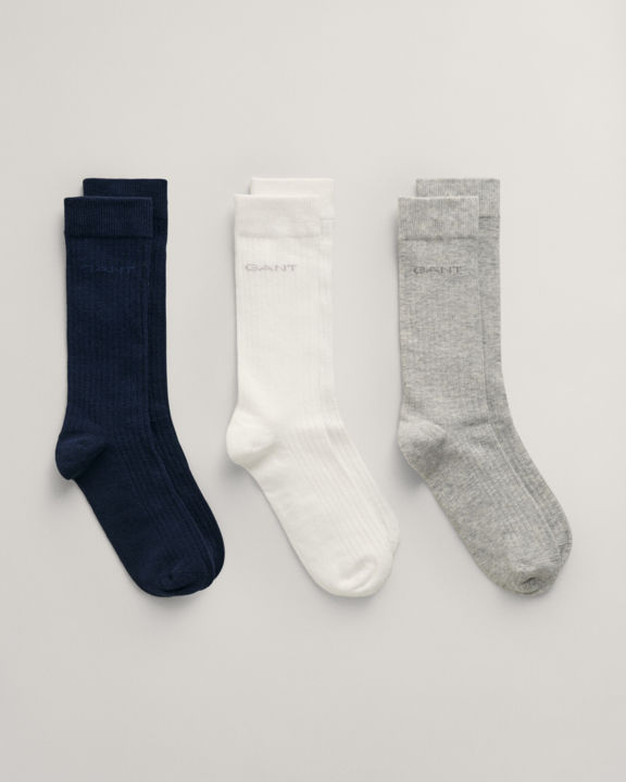 Teens 3-Pakning sokker med ensfarget logo