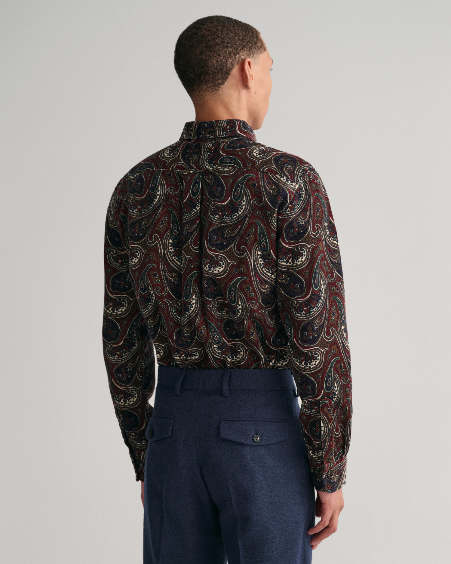 Regular Fit Paisley Corduroy-skjorte