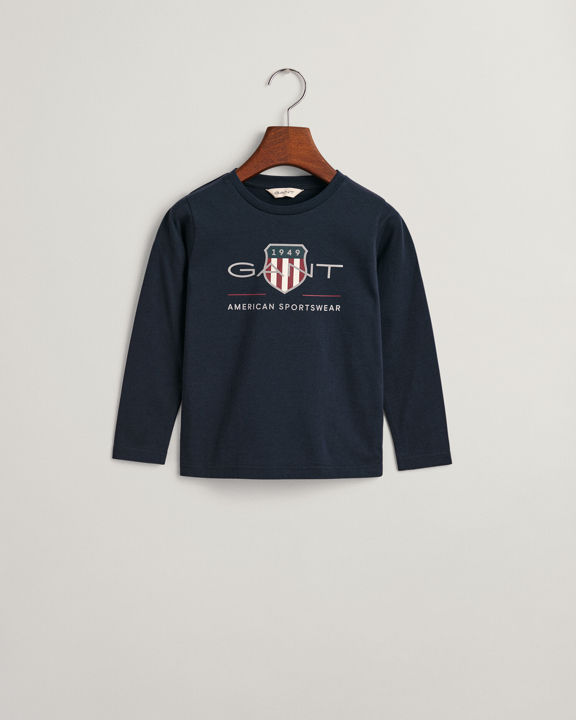 Kids Longsleeve med Archive Shield-logo