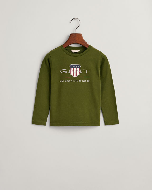 Kids Longsleeve med Archive Shield-logo