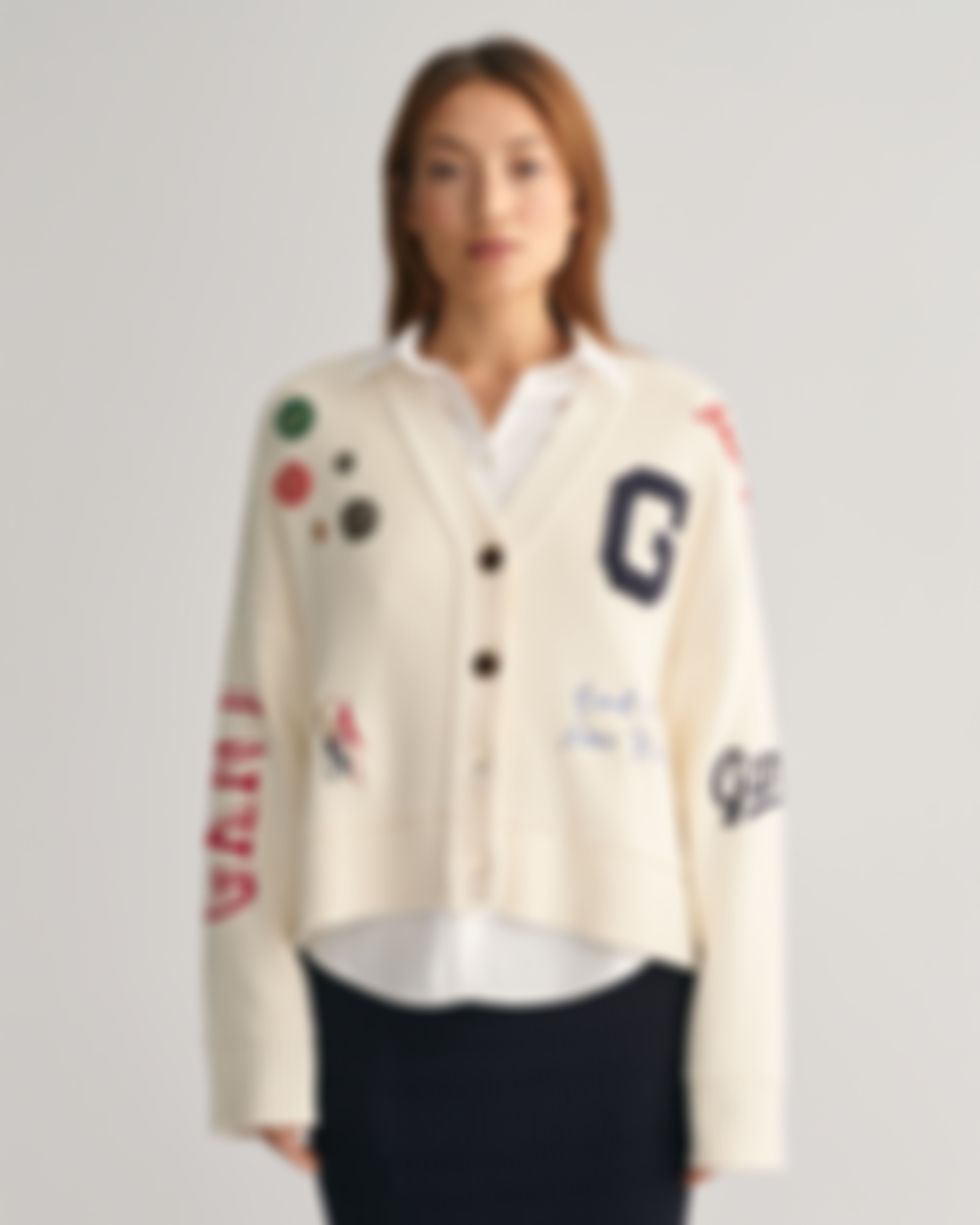 Cropped GANT Varsity Cardigan