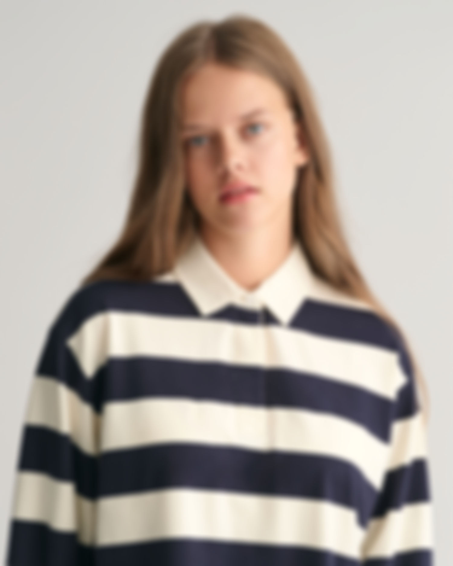 Teen Girls Striped Cropped Rugger