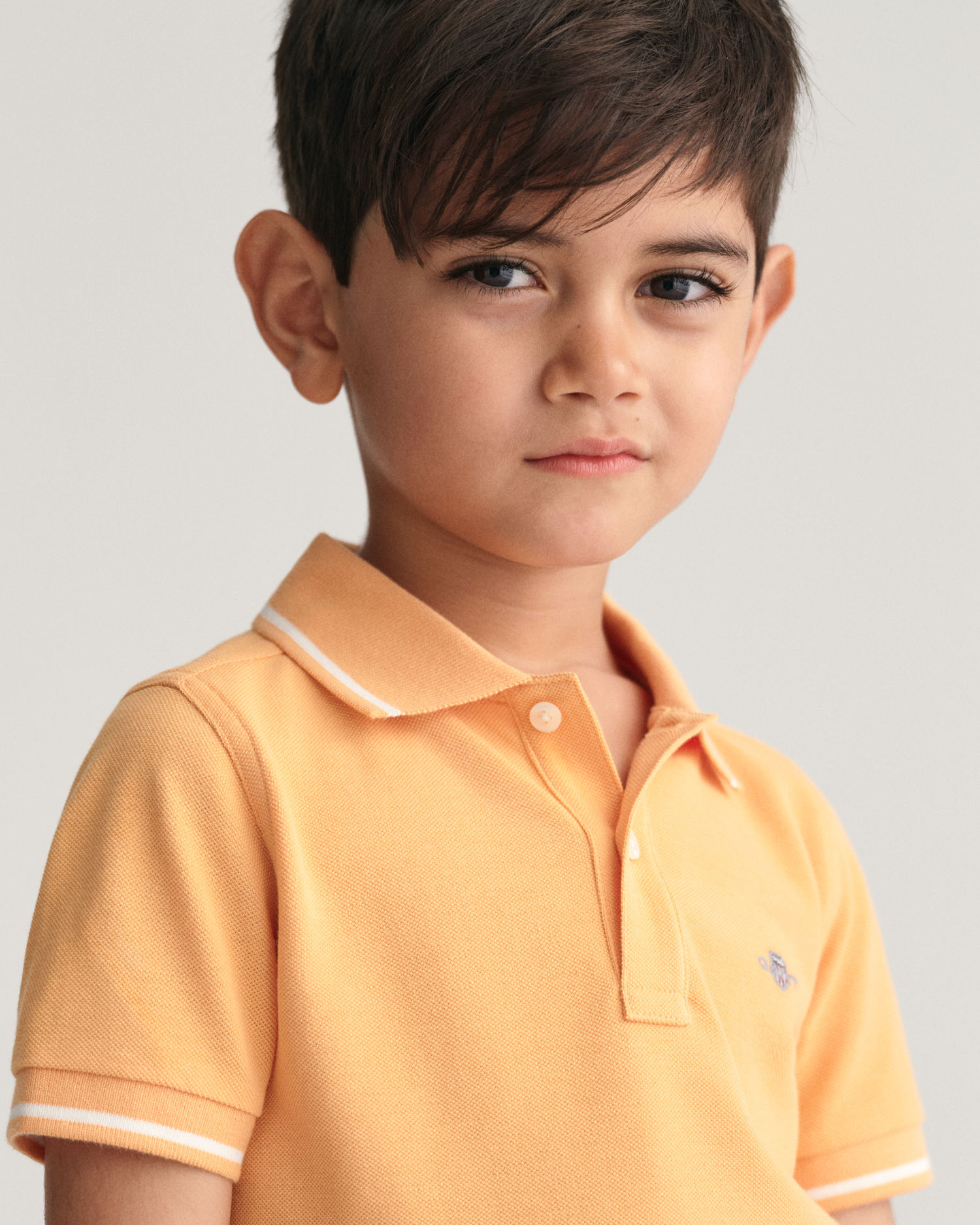 Kids Tipped Shield Piqué Polo Shirt