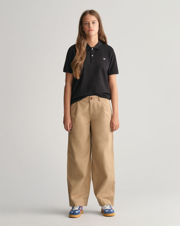 Teen Girls Box Pleat Chinos