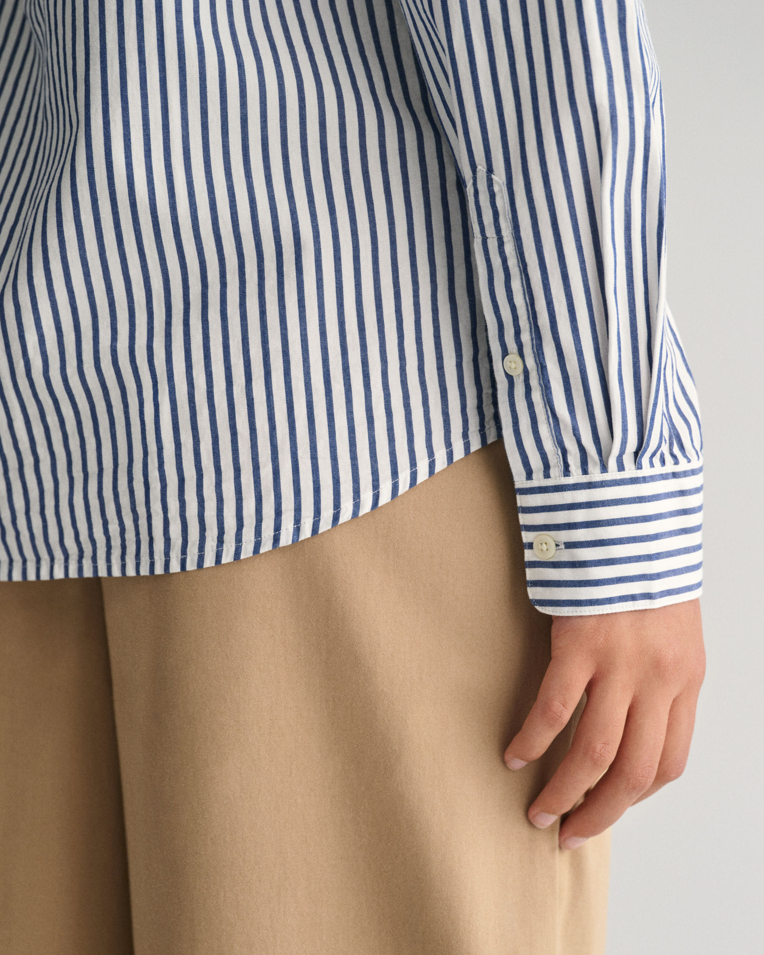 Teens Shield Striped Poplin skjorte