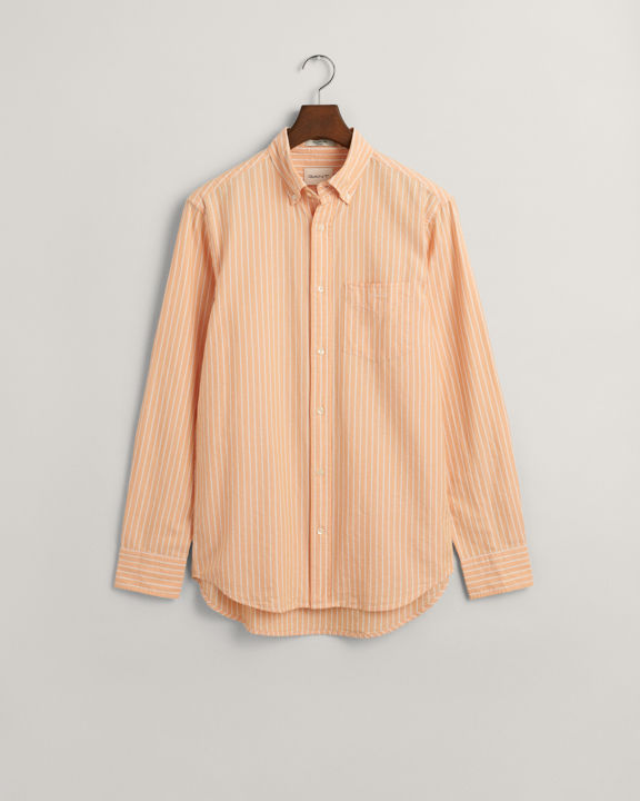 Regular Fit Striped Archive Oxford skjorte