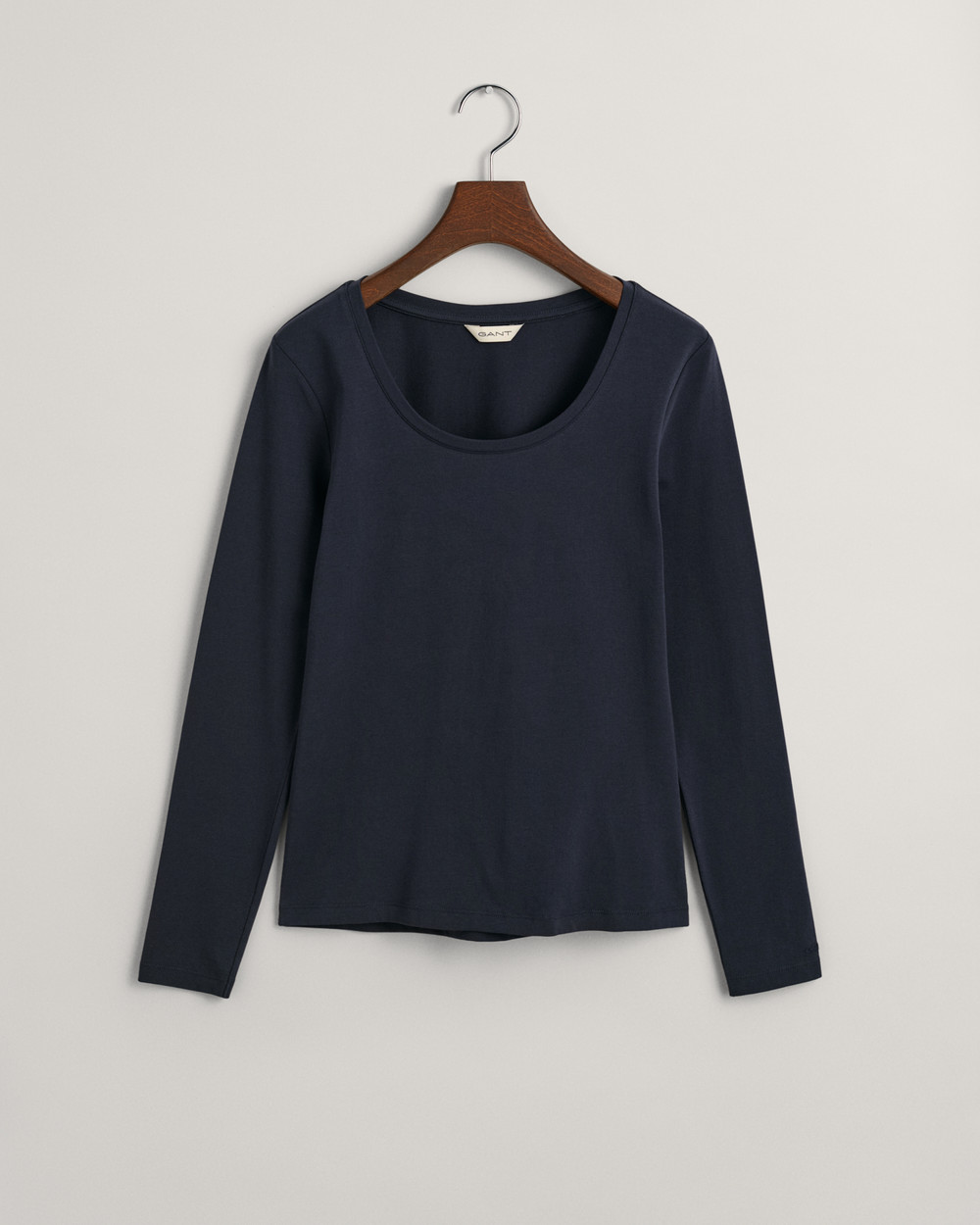 Longsleeve med scoop-neck