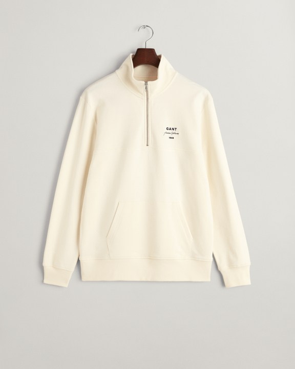 GANT Script Graphic Sweatshirt med halv glidelås