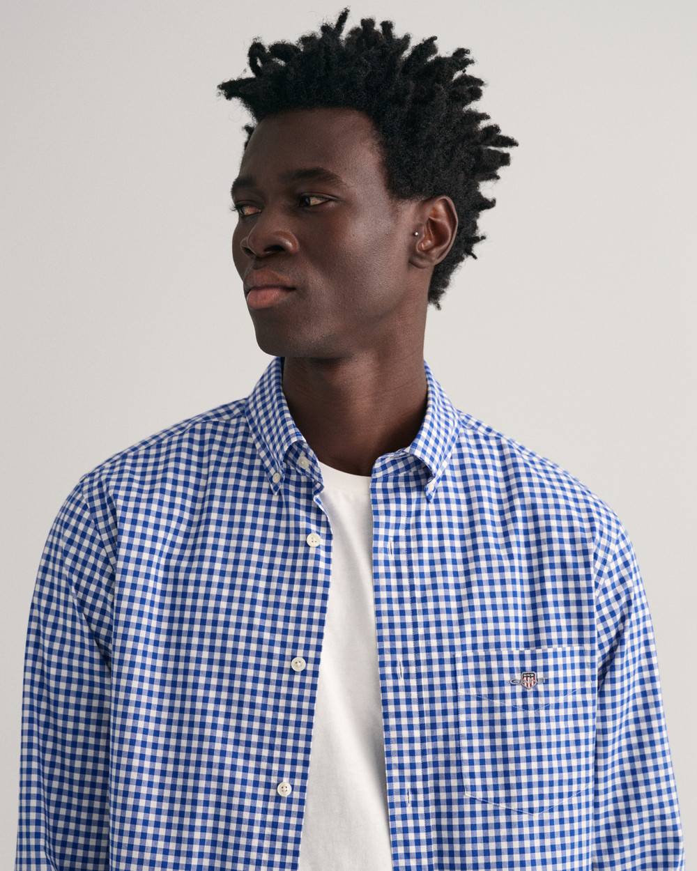 REG POPLIN GINGHAM SHIRT