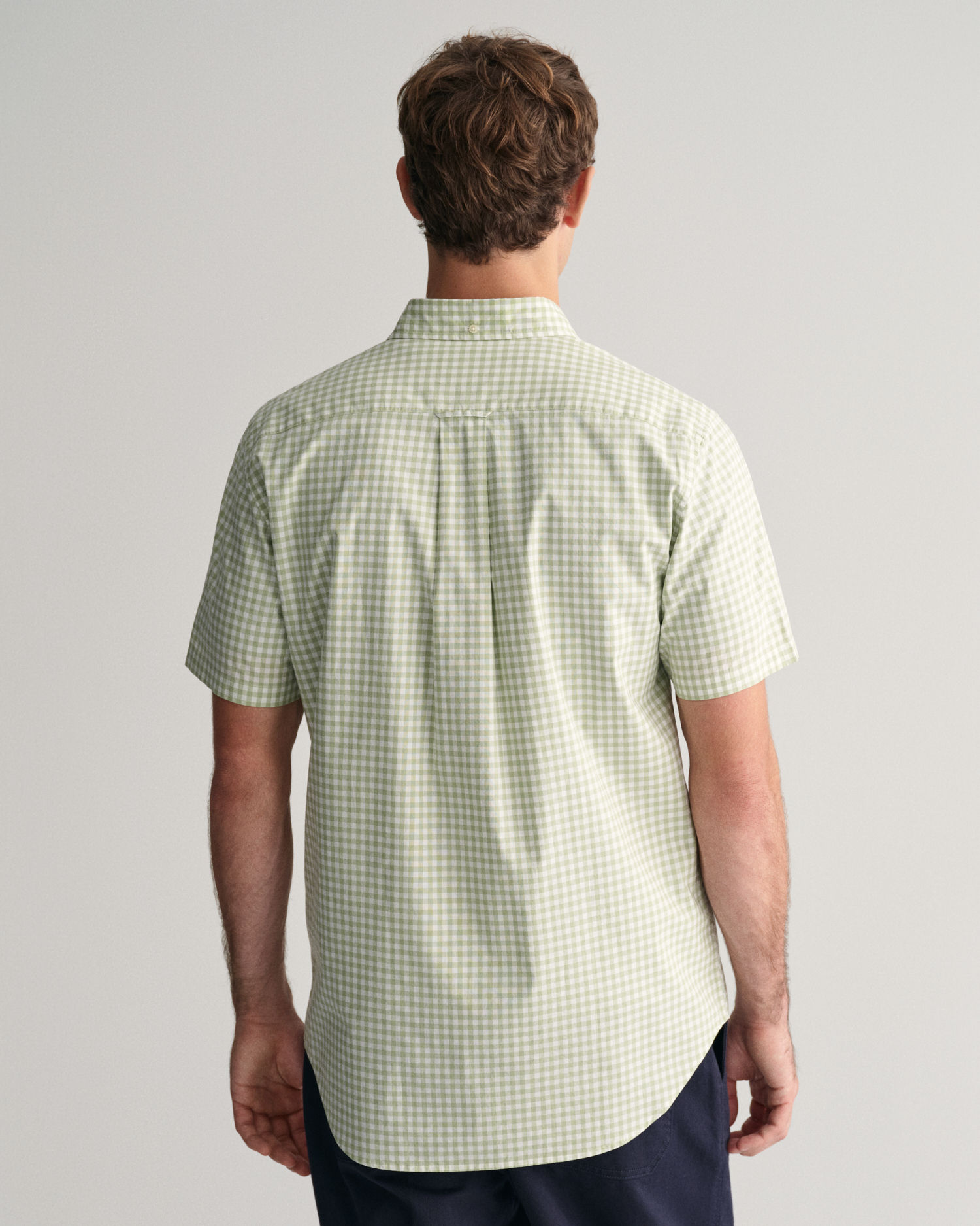 Regular Fit Gingham Poplin kortermet skjorte