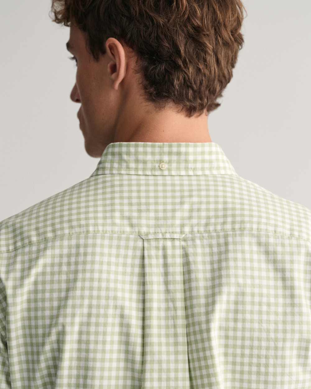 Regular Fit Gingham Poplin kortermet skjorte