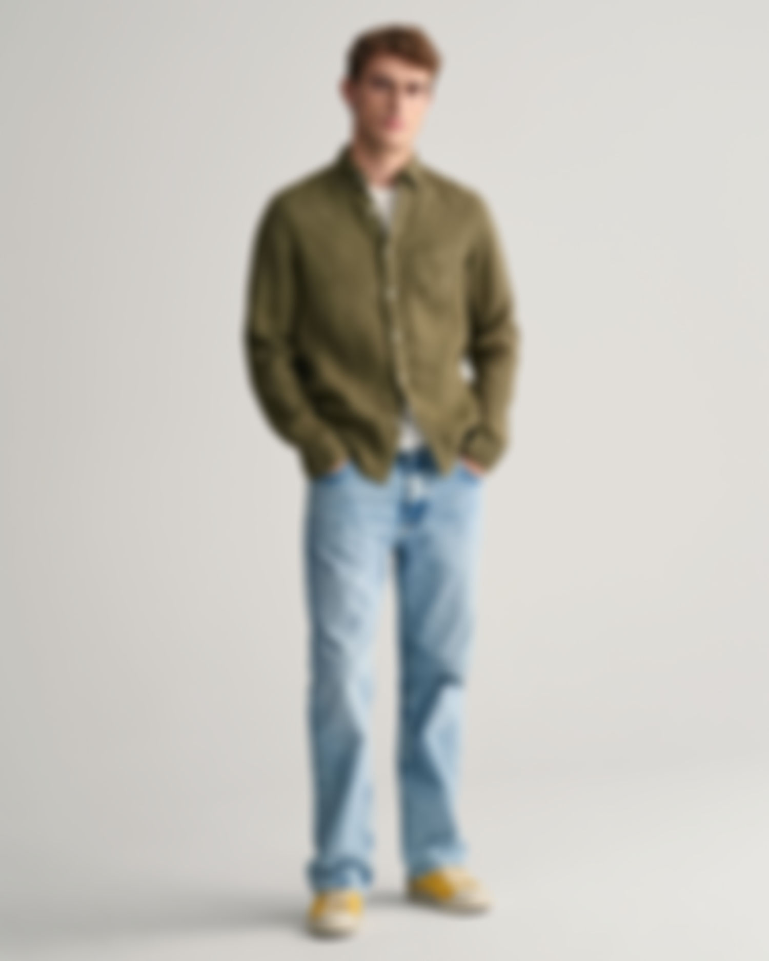 Regular Fit Garment-Dyed Linen Shirt