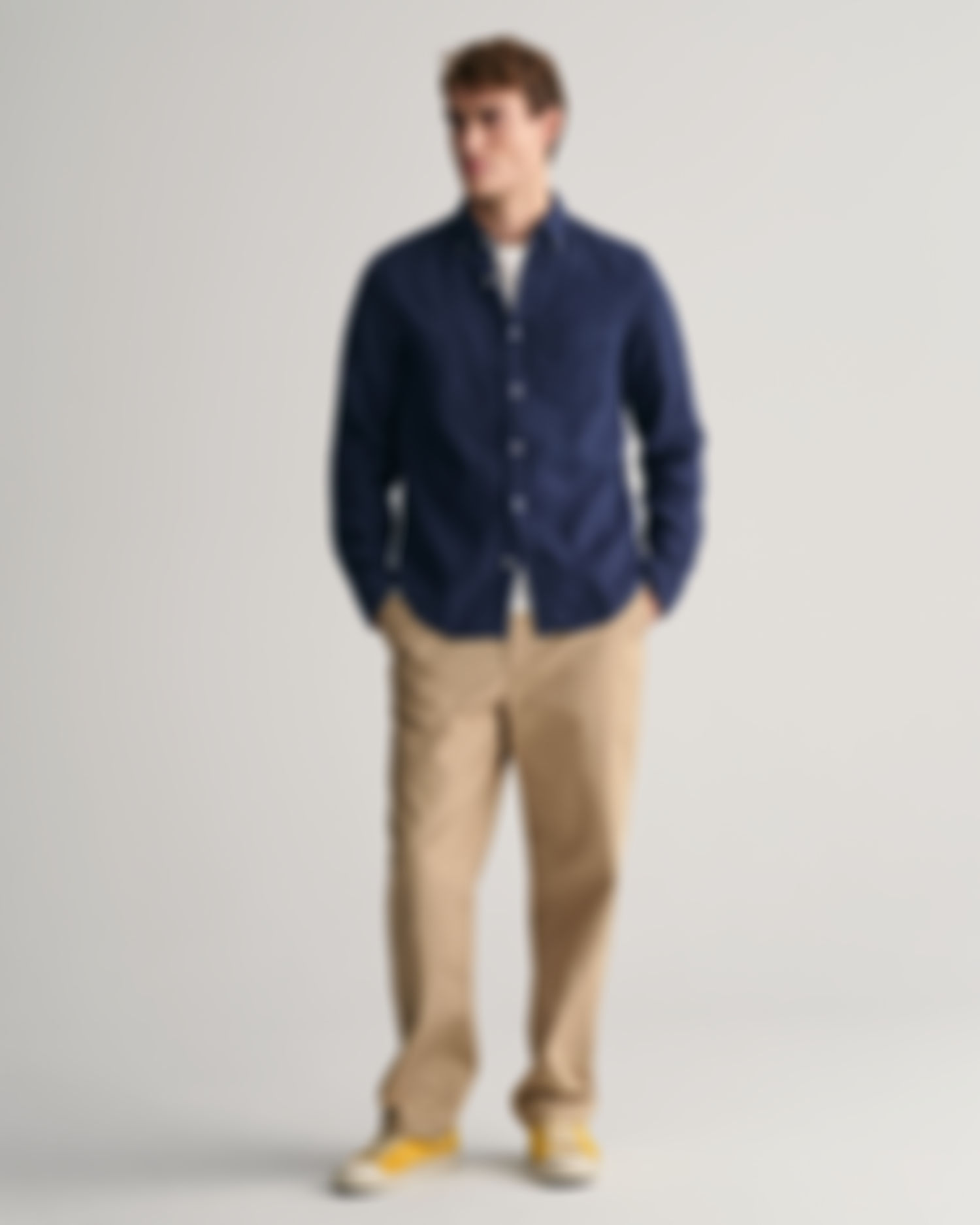 Regular Fit Garment-Dyed Linen Shirt