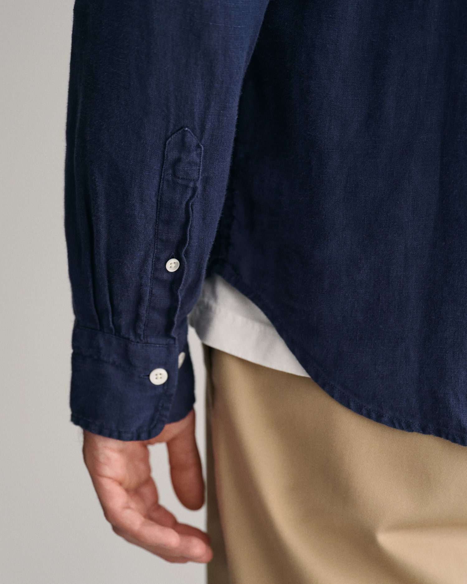 Regular Fit Garment-Dyed Linen Shirt