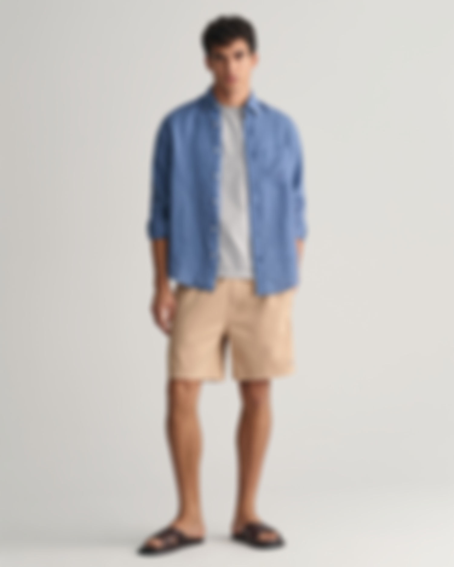 Regular Fit Garment-Dyed Linen Shirt