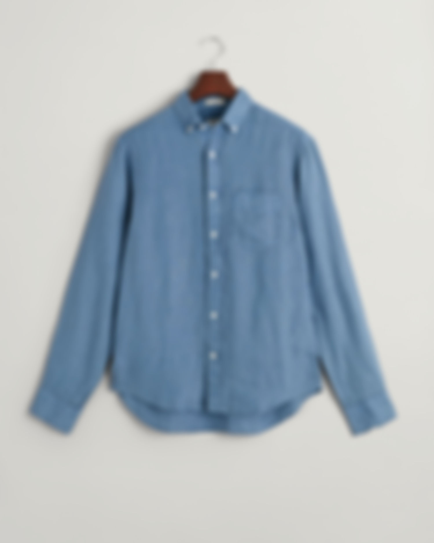 Regular Fit Garment-Dyed Linen Shirt