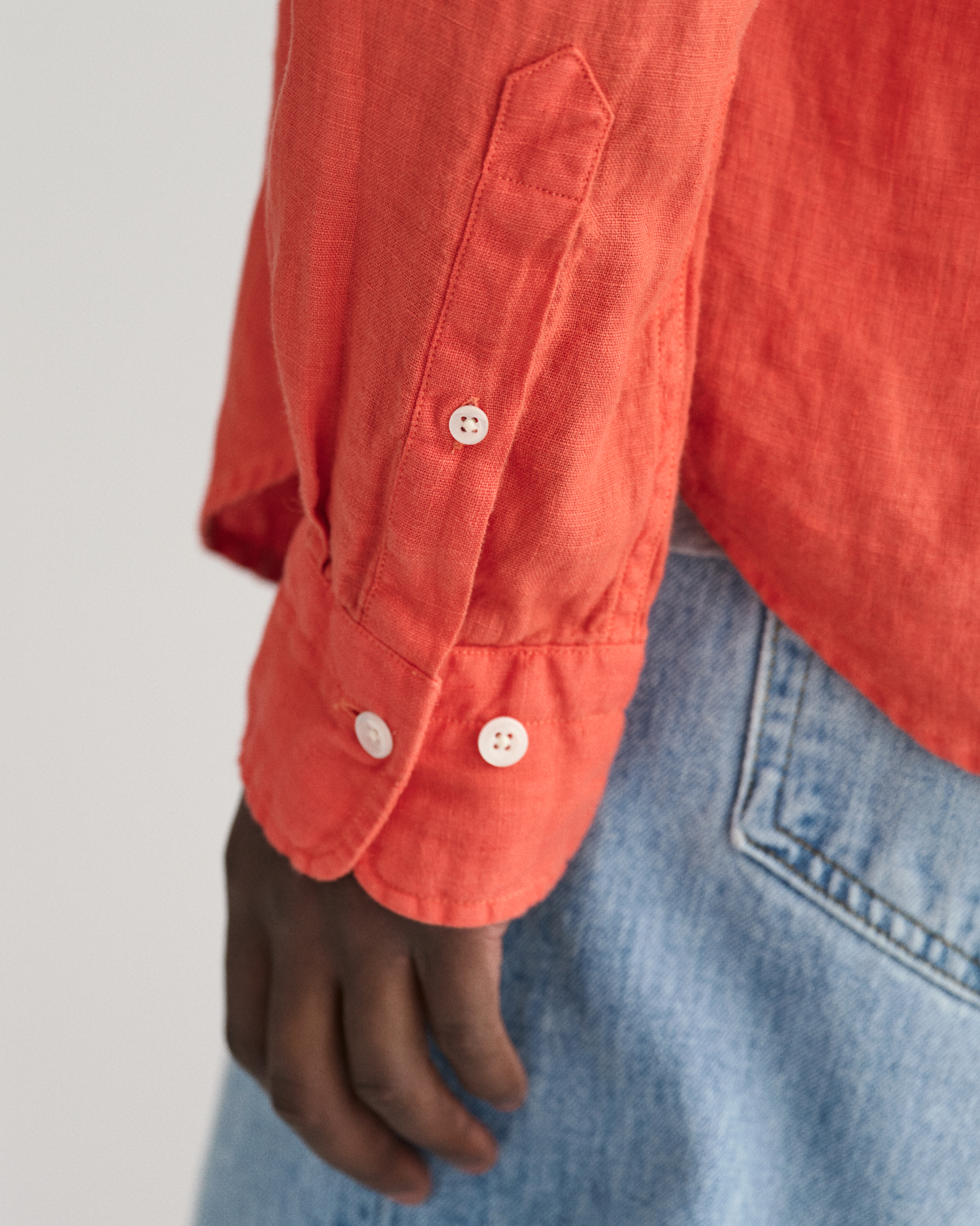 Regular Fit Garment-Dyed Linen Shirt