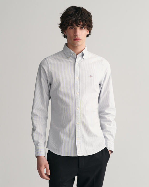 SLIM OXFORD BANKER STRIPE SHIRT