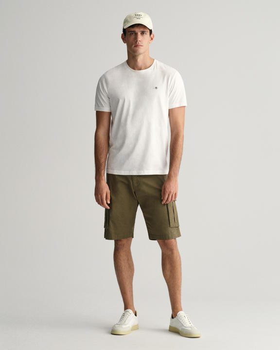 Relaxed Fit Twill Cargo Shorts