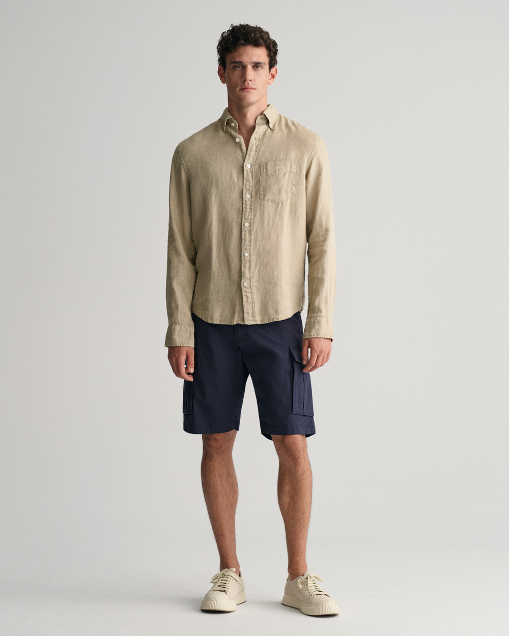 Relaxed Fit Twill Cargo Shorts