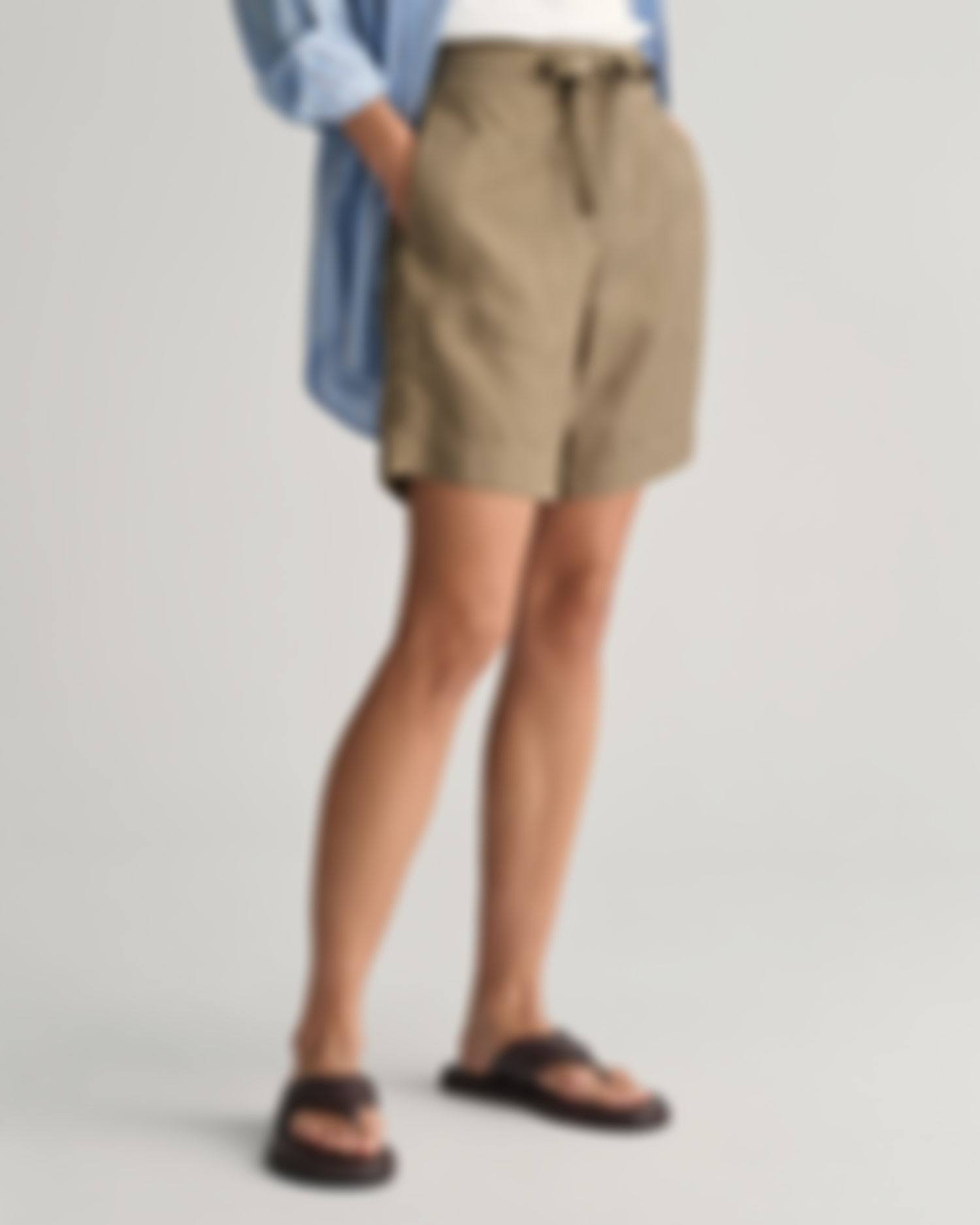 Relaxed Fit Tie Waist Shorts