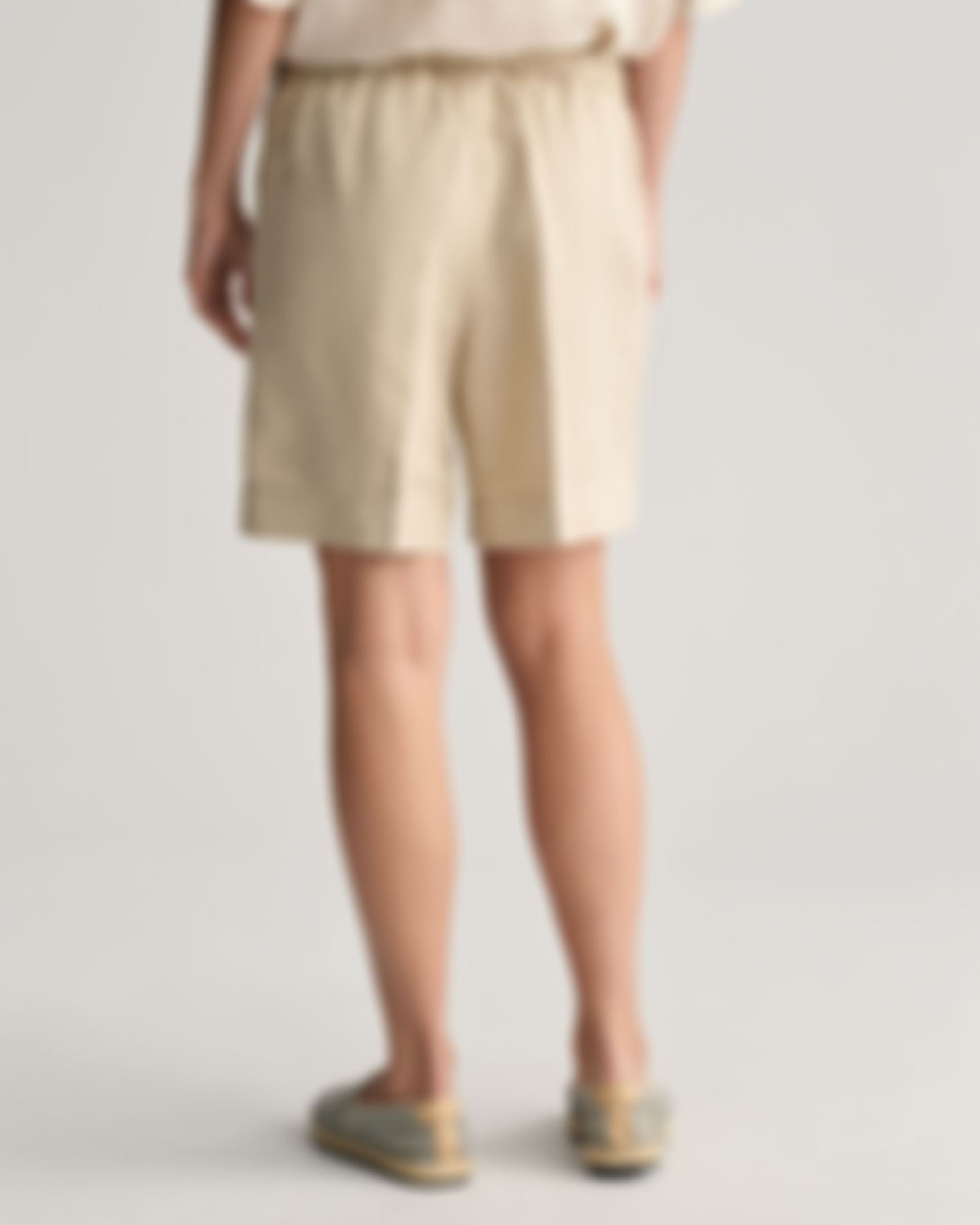 Pull-On-shorts i linblanding med avslappet passform