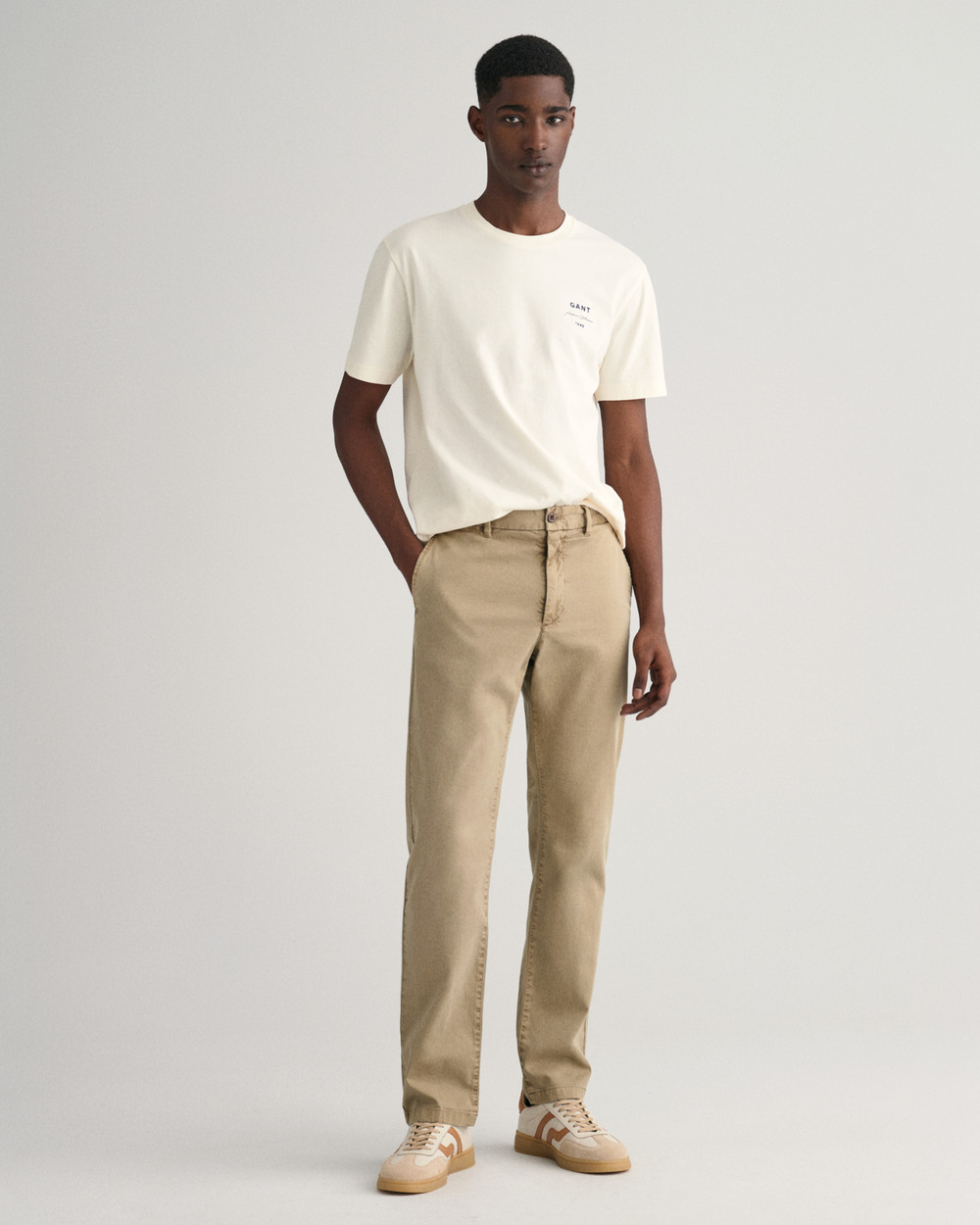 Slim Fit Dobby Structured Chinos