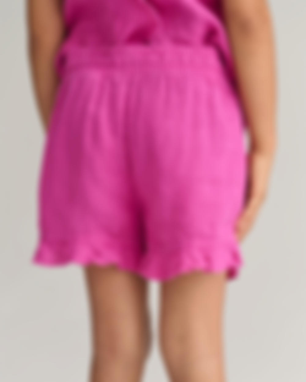 Jenter Frilly Linen Shorts