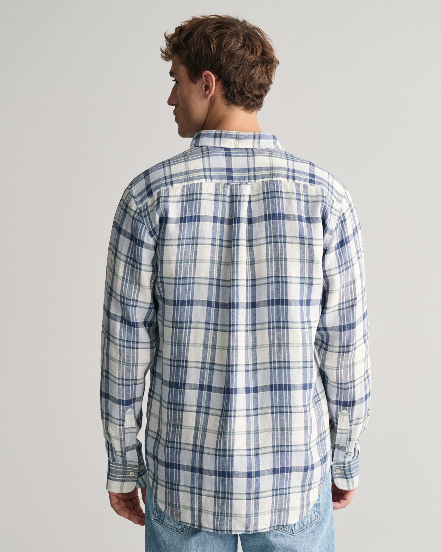 Regular Fit Madras Linen Shirt