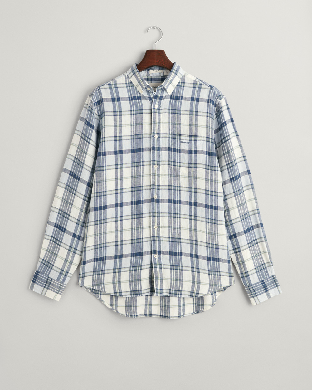 Regular Fit Madras Linen Shirt