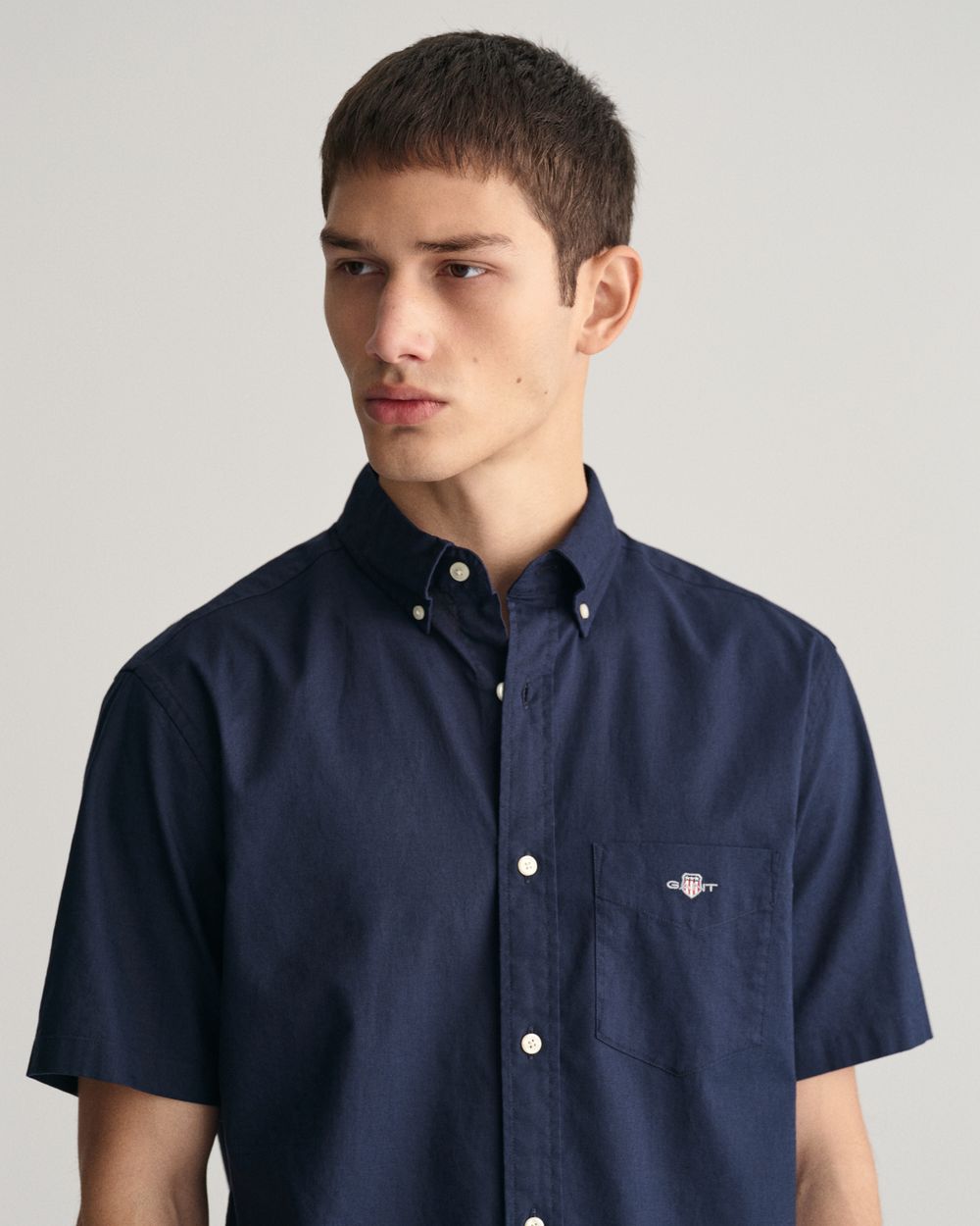 Kvalitet langermet skjorte - slim fit i hvit main image 0